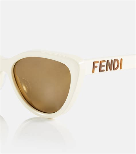 fendi cat eye sunglasses white